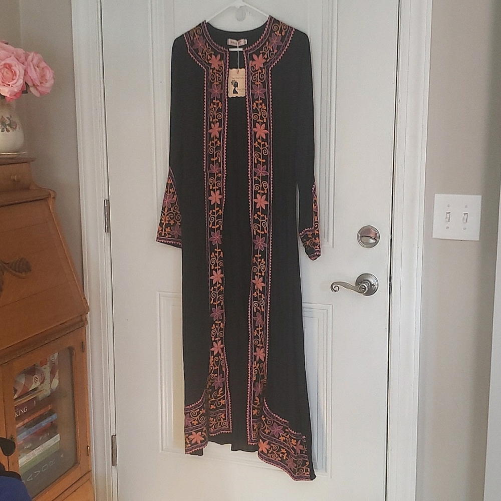 Embroidered Cotton Duster